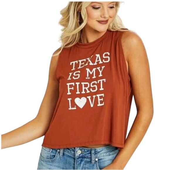 NWT Altar'd State University of Texas "Texas is my First Love" Tank Top - Picture 2 of 9